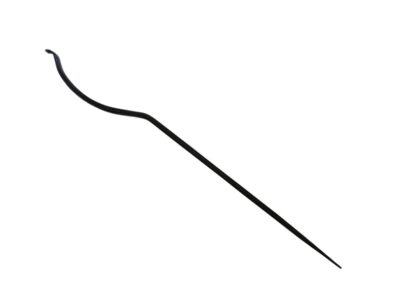 Svart metallstång med böjd spets