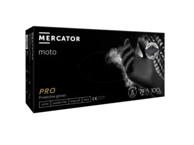 Mercator Moto Black svarta nitrilhandskar för bilverkstad och däckverkstad